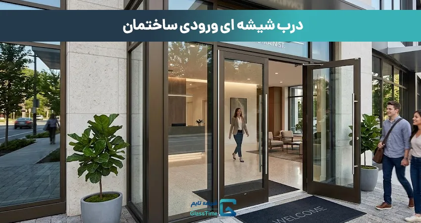 درب شیشه ای ورودی ساختمان