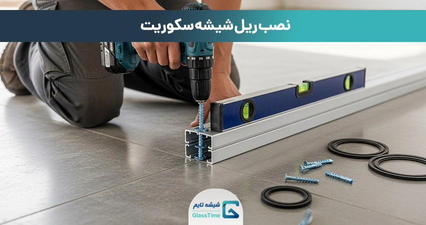 نصب ریل شیشه سکوریت